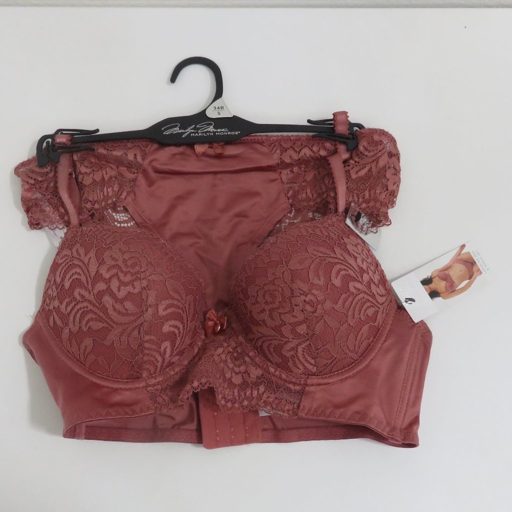 (#Y) Marilyn Monroe 2pcs Bra & Panty Set Size 34B/S